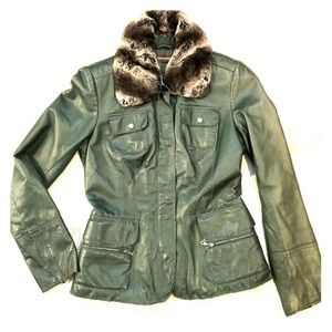 Danier Leather Jacket With Removable Collar